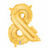 Letter D Script Balloons | Gold | Small 14 Inch