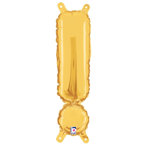 Letter F Script Balloons | Gold | Small 14 Inch