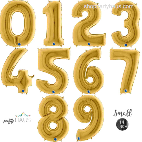 Letter C Script Balloons | Gold | Small 14 Inch