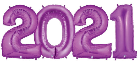 Purple 2021 Number Balloons | 40 INCH