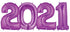 Purple 2021 Number Balloons | 40 INCH