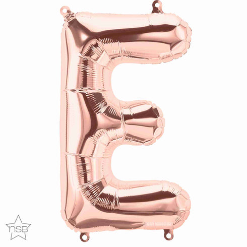Rose Gold Letter E Balloons | 16 INCH