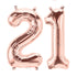 Rose Gold Number 21 Balloons | 34 INCH
