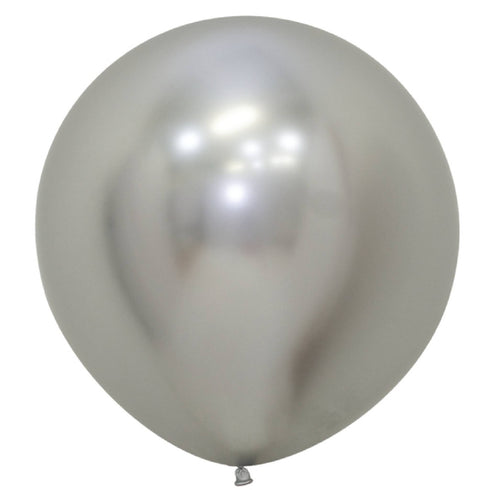 Reflex Silver | 24 Inch | Sempertex (Betallatex) Latex Balloons