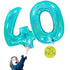 Teal Number 40 Balloons | 26 INCH