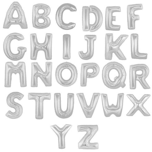 40 INCH | Silver Number Balloons