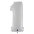 White Number 1 Balloons | 40 INCH