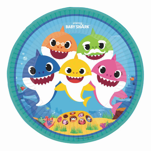 Baby Shark Paper Plates | Licensed | Package 8