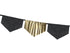 Black and Gold Fringe Paper Banner Garland