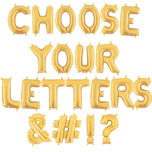 40 INCH | Gold Letter Balloons