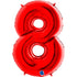 40 INCH | Red Number Balloons