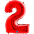 40 INCH | Red Number Balloons