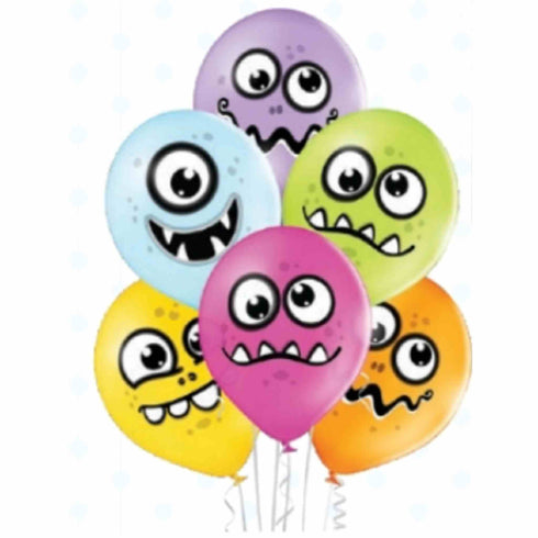 Monster Latex Balloons | 12 INCH | Package 6