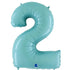 40 INCH | Pastel Blue Number Balloons