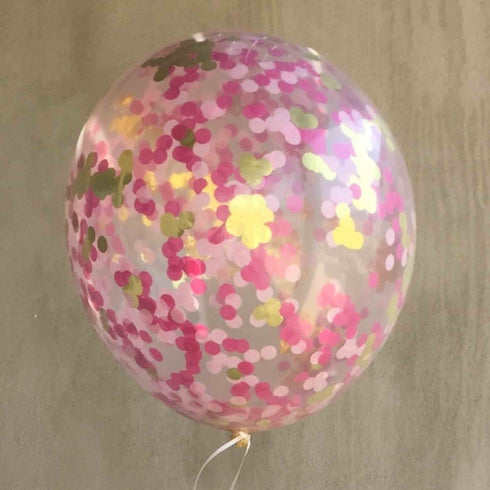 Hand Cut Confetti Balloons | Pinks + Gold