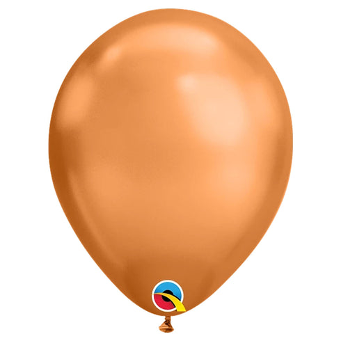 Chrome® Copper | 11 Inch | Qualatex Latex Balloons | Package 10
