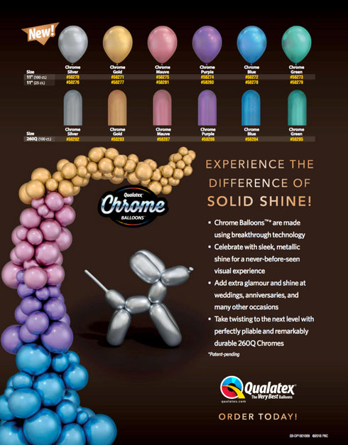 Rose Gold Chrome Latex Balloons | 11 INCH | Qualatex