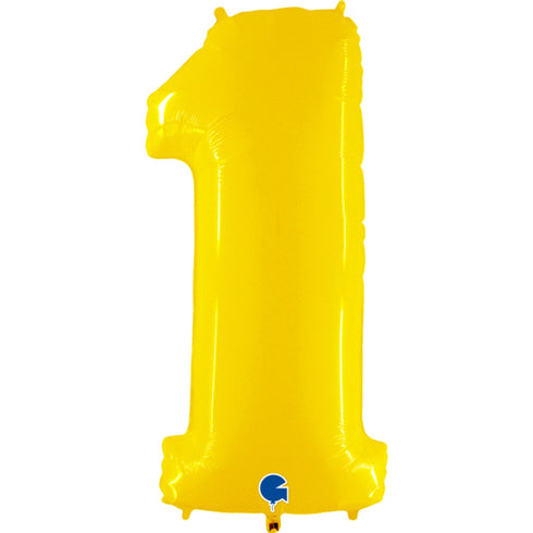 Yellow Number 1 Balloons | 40 INCH