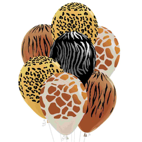 Animal Print Latex Balloons | 6 INCH or 12 INCH | Package 6
