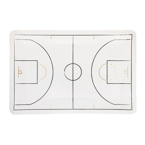 Basketball Court Party Paper Plates | Package 8