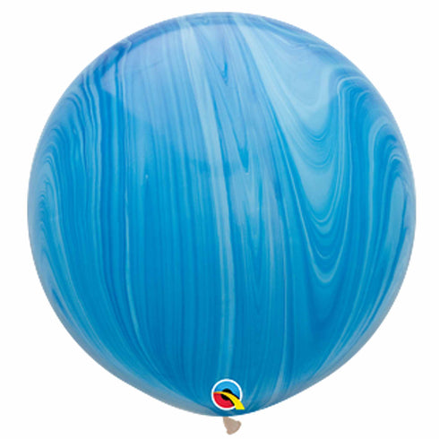 Blue Marble Agate Latex Balloons | 36 INCH