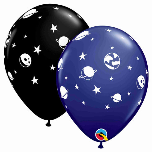 Celestial Outer Space Latex Balloons | Package 6