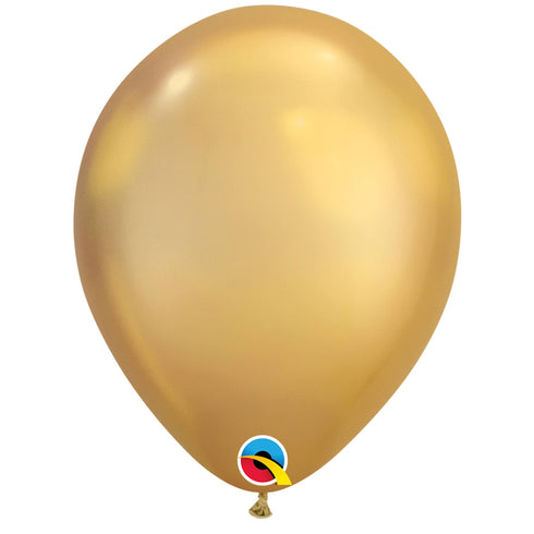 Gold Chrome Latex Balloons | 11 INCH | Qualatex