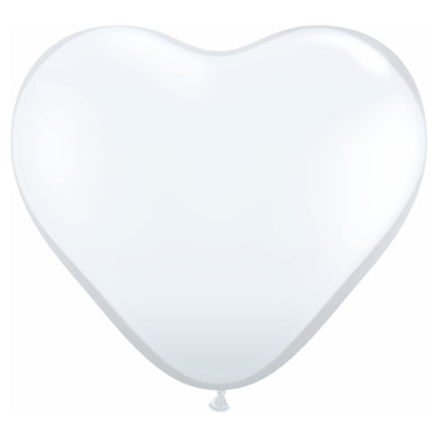 Crystal Clear Heart Latex Balloons | 11 INCH | Qualatex | Package 10