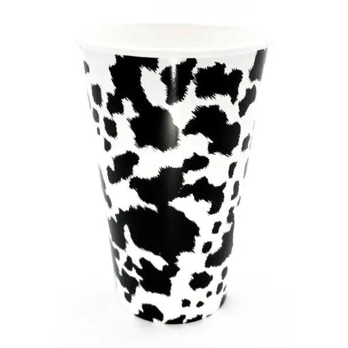 Black Cowhide Paper Cups | Package 8