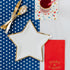 Blue and Gold Star Paper Party Plates | Package 8 | 11 Inch