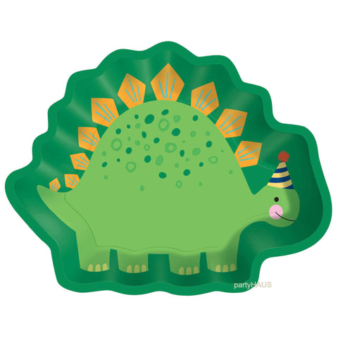 Dinosaur Shaped Paper Plates for a Dinomite Party! Roar!