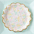 Ditsy Floral Party Flower Paper Plates | 7 Inch Round | Package 8