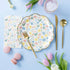 Scandinavian Floral Paper Party Plates | 9 Inch | Package 8