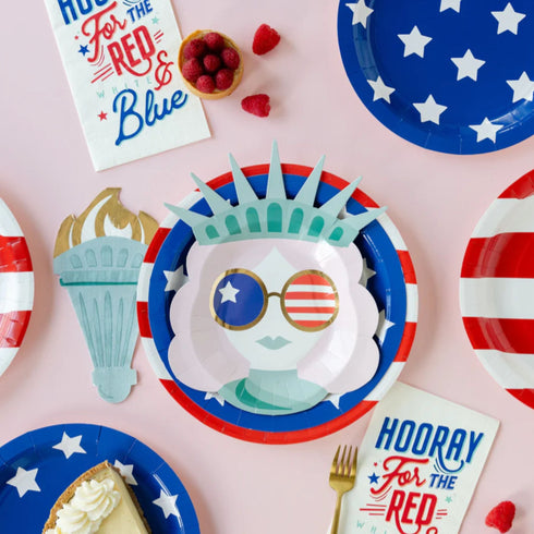 USA Fringe Paper Party Napkins | Package 40