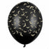 Black and Gold Bat Latex Balloons | 11 INCH | Package 6