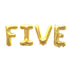 FIVE Letter Balloon Banner | Silver | Gold | Rose Gold | Pink | Blue