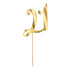 Number 21 Cake Topper | Metallic Gold