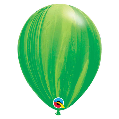 Green Agate Marble Latex Balloons | 11 INCH | Package 6
