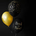 Black and Gold Bat Latex Balloons | 11 INCH | Package 6