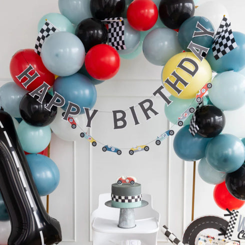Happy Birthday Race Car Party Paper Banners | Set 2