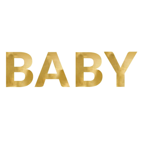 Giant Gold Mirror BABY Letter Banner