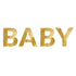 Giant Gold Mirror BABY Letter Banner