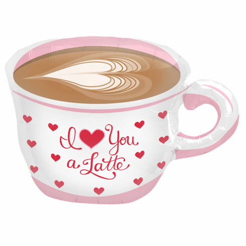 I Love You a Latte | Valentine's Day Balloons | 24 Inch