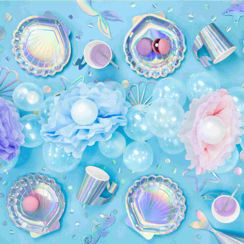 Iridescent Paper Cups with Handles | Set 6