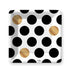 Black White and Gold Polka Dot Paper Plates | Dessert | Package 8