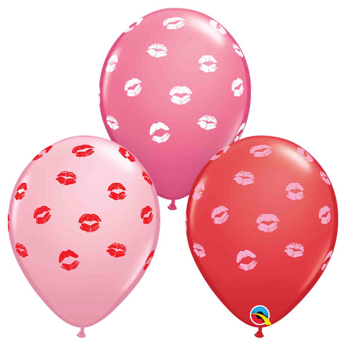 Kissey Lips Printed Latex Balloons | 11 INCH | Package 6