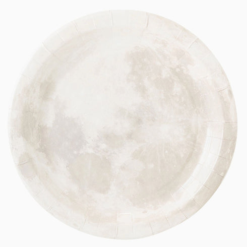 Moon Shaped Paper Party Plates | Package 8 | Halloween Party