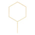 Hexagon Hoop Cake Topper | Natural Wood | 9.5 INCH
