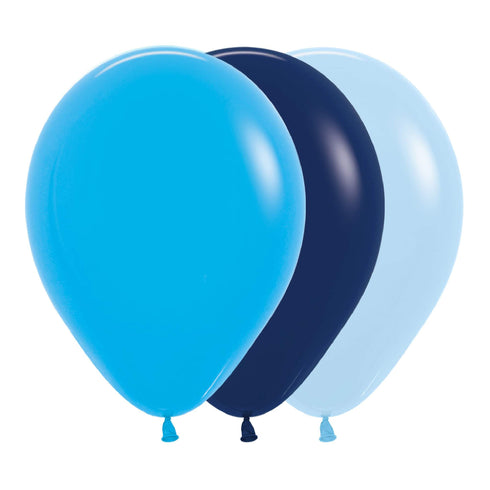 Ocean Blue Latex Balloon Mix | 5", 11", 16" and 36"