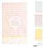 Pastel Gingham Scalloped Paper Party Napkins | Pink, Blue, Lilac and Yellow | Package 24